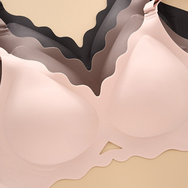 Wavy-Edge Push-Up Bra